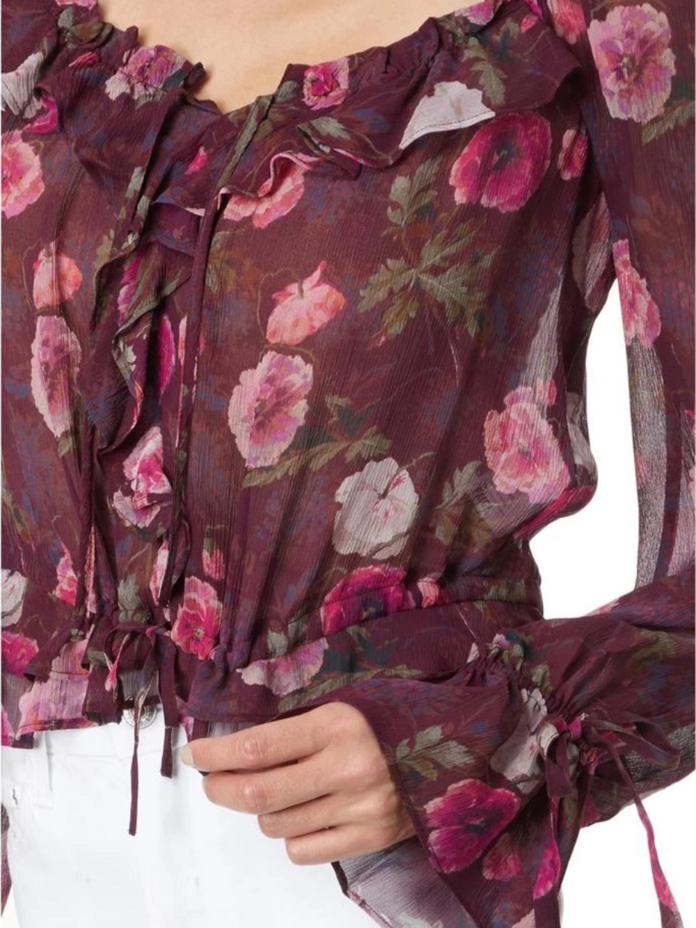 Paige Lanea Floral Ruffle Blouse - Picture 3 of 9
